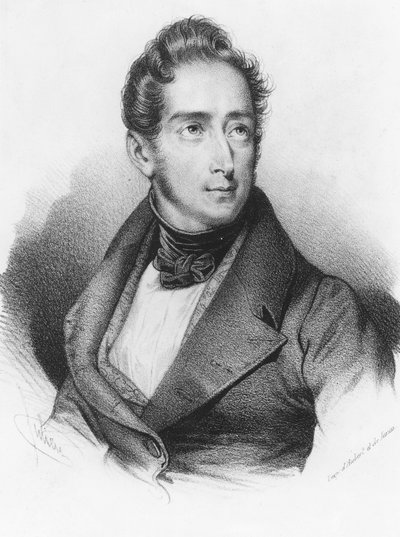 Alphonse de Lamartine von French School